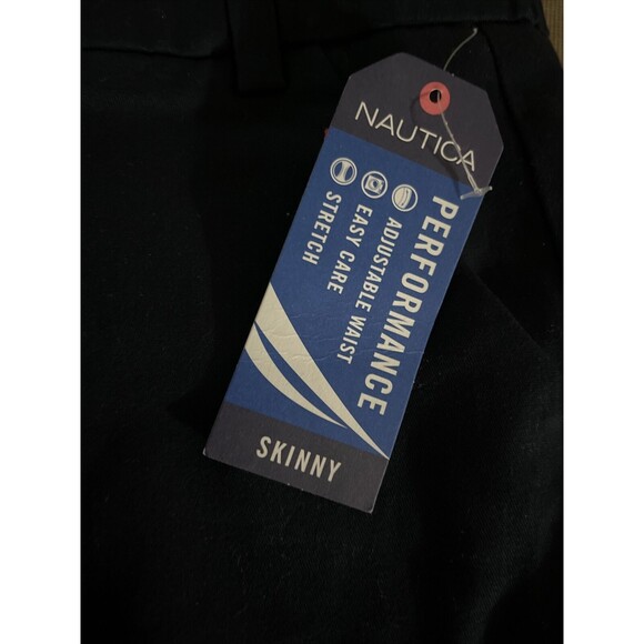 Nautica School Uniform Twill Skinny Fit Straight Leg Pants Size 14 Navy Blue - Picture 4 of 5
